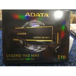 ADATA 1TB SSD Legend 960 Max with Heatsink PCIe Gen4x4 NVMe M.2 Internal Gaming SSD Up to 7,400 MB/s PS5 Compatible (ALEG-960M-1TCS)