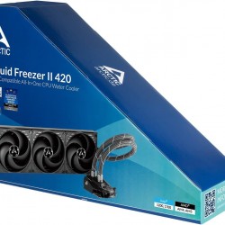 ARCTIC Liquid Freezer II 420 - Multi-compatible All-in-One CPU AIO Water Cooler, Efficient PWM Controlled Pump, Fan speed: 200-1700 rpm (Controlled via PWM), LGA1700 compatible - Black