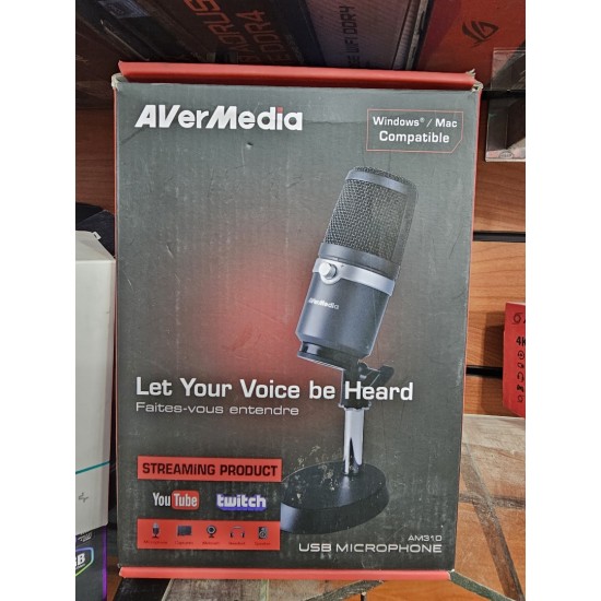 AVerMedia USB Multipurpose Microphone, for Recording, Streaming or Podcasting (AM310)