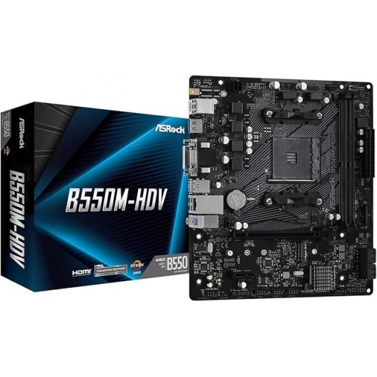 ASRock B550M-HDV Supports 3rd Gen AMD AM4 Ryzen/Future AMD Ryzen Processors Motherboard