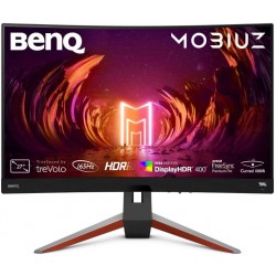 BenQ MOBIUZ EX2710R 27-inch 2K QHD 1440p 1000R Curved Gaming Monitor, 165Hz, 1ms, AMD FreeSync Premium Pro, HDR400, 90% DCI P3, 2.1 Channel Speakers, Height Adjustable, HDMI 2.0, DP 1.4, Mobiuz Light…