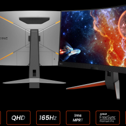 BenQ Mobiuz EX2710R 27 Inch QHD 1440p VA 1000R 165 Hz HDRi 400 Curved Gaming Computer Monitor with Dual Speakers and Subwoofer, Gaming Color Optimizer, Freesync Premium Pro, Eye-Care Tech