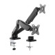 Bratek Dual-Screen Spring-Assisted Monitor Arm For most 17"-32" Monitors