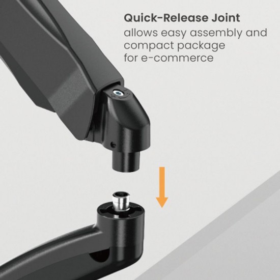 Bratek Dual-Screen Spring-Assisted Monitor Arm For most 17"-32" Monitors