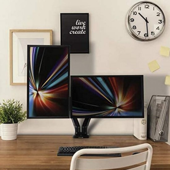 Bratek Dual-Screen Spring-Assisted Monitor Arm For most 17"-32" Monitors