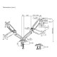 Bratek Dual-Screen Spring-Assisted Monitor Arm For most 17"-32" Monitors