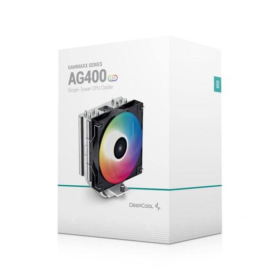 Deepcool AG400 LED Single Tower 120 mm CPU Air Cooler/CPU Fan | Support Intel - LGA1700/1200/1151/1150/1155 & AMD - AM5/AM4 - R-AG400-BKLNMC-G-1