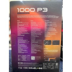 EVGA Supernova 1000 P3, 80 Plus Platinum 1000W, Fully Modular, Eco Mode with FDB Fan, Includes Power ON Self Tester, Compact 180mm Size, Power Supply 220-P3-1000-X1