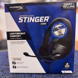HyperX Cloud Stinger Core - Gaming Headset for PlayStation 4 and PlayStation 5, Over-Ear Wired Headset with Mic, Passive Noise Cancelling, In-Line Audio Control, Black (HX-HSCSC-BK)