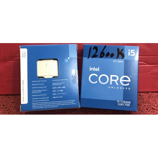 Intel Core i5-12600K Desktop Processor with Integrated Graphics and 10 (6P+4E) Cores up to 4.9 GHz Unlocked LGA1700 600 Series Chipset 125W