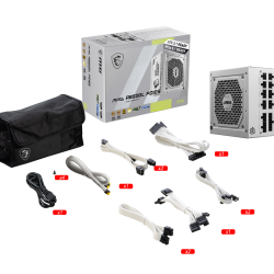 MSI MAG A850GL - 850W - PCI 5 - 80 PLUS GOLD - ATX 3.0 White