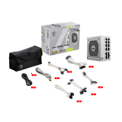 MSI MAG A850GL - 850W - PCI 5 - 80 PLUS GOLD - ATX 3.0 White