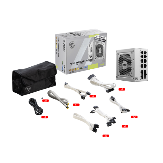 MSI MAG A850GL - 850W - PCI 5 - 80 PLUS GOLD - ATX 3.0 White