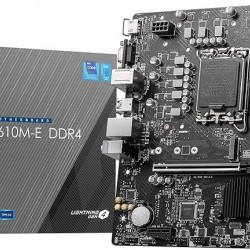 MSI PRO H610M-E DDR4 Motherboard, Micro-ATX - Supports Intel 12th Gen Core Processors, LGA 1700-2 x DIMMs (3200MHz), 1x PCIe 4.0 x16 slot, 1 x M.2 Gen3, USB 3.2 Gen1, 1G LAN, HDMI 1.4 & VGA