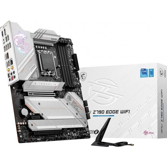 MSI MPG Z790 Edge WiFi Gaming Motherboard (Supports 12th/13th/14th Gen Intel Processors, LGA 1700, DDR5, PCIe 5.0, M.2, 2.5Gbps LAN, USB 3.2 Gen2, Wi-Fi 6E, Bluetooth 5.3, ATX)