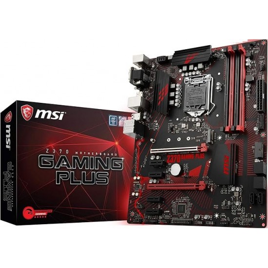 MSI Performance GAMING Intel 8th Gen LGA 1151 M.2 D-Sub DVI DP USB 3.0 Gigabit LAN CFX ATX Motherboard (Z370 GAMING PLUS)