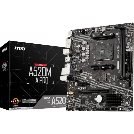 MSI A520M-A PRO (Socket AM4/A520/DDR4/S-ATA 600/Micro ATX)