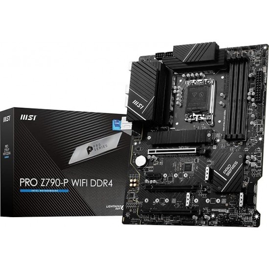 MSI PRO Z790-P WiFi DDR4 ProSeries Motherboard (Supports 12th/13th/14th Gen Intel Processors, LGA 1700, DDR4, PCIe 5.0, M.2, 2.5Gbps LAN, USB 3.2 Gen2, HDMI/DP, Wi-Fi 6E, Bluetooth 5.3, ATX)