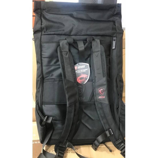 MSI Mystic Knight Gaming Laptop Backpack, Quick Access, Padded Mesh, Lightweight Polyester Exterior, Fits Up to 17" Laptop, Water Repelent IPX-2, Convertible to Shoulder Pack, Large Size