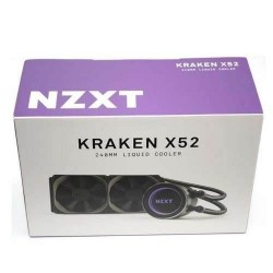 NZXT Kraken X52 240mm - All-In-One RGB CPU Liquid Cooler - CAM-Powered - Infinity Mirror Design - Performance Engineered Pump - Reinforced Extended Tubing - Aer P120mm Radiator Fan (2 Included)