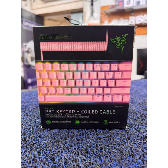 Razer PBT Keycap + Coiled Cable Upgrade Set - Quartz Pink