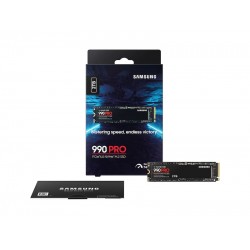 SAMSUNG 990 PRO SSD 2TB PCIe 4.0 M.2 2280 Internal Solid State Hard Drive, Seq. Read Speeds Up to 7,450 MB/s for High End Computing, Gaming, and Heavy Duty Workstations, MZ-V9P2T0B/AM