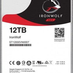 Seagate IronWolf 12TB NAS Internal Hard Drive HDD – CMR 3.5 Inch SATA 6Gb/s 7200 RPM 256MB Cache for RAID Network Attached Storage – Frustration Free Packaging (ST12000VN0008)