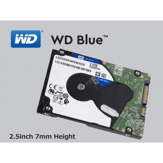 WD 2TB Laptop Hard Drive SATA 6Gb/s 128MB Cache 2.5-Inch 7mm Internal (WD20SPZX)