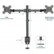 Dual Monitor Desk Mount Stand, Heavy Duty Fully Adjustable Computer Monitor Arm for 2 /Two LCD Screens up to 32 Inch with C-Clamp and Grommet Base