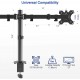 Dual Monitor Desk Mount Stand, Heavy Duty Fully Adjustable Computer Monitor Arm for 2 /Two LCD Screens up to 32 Inch with C-Clamp and Grommet Base