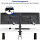 Dual Monitor Desk Mount Stand, Heavy Duty Fully Adjustable Computer Monitor Arm for 2 /Two LCD Screens up to 32 Inch with C-Clamp and Grommet Base