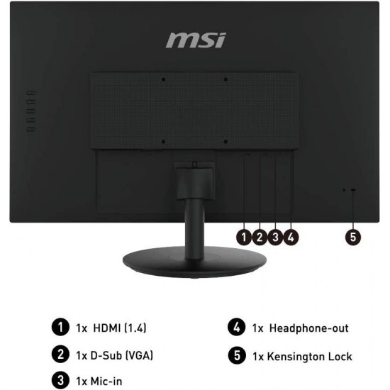 MSI Pro MP271 27in Full HD Monitor, 75Hz, IPS, 5MS, HDMI, VGA