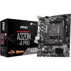 MSI A320M-A Pro AMD A320 AM4 Micro ATX DDR4-SDRAM Motherboard