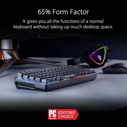 ASUS ROG Falchion Wireless 65% Mechanical Gaming Keyboard | 68 Keys, Aura Sync RGB, Extended Battery Life, Interactive Touch Panel, PBT Keycaps, Cherry MX Red Switches, Keyboard Cover Case