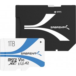 SABRENT Rocket V30 A2 1TB MicroSDXC Memory Card R100MB/s W30MB/s (SD-MQ30-1TB)