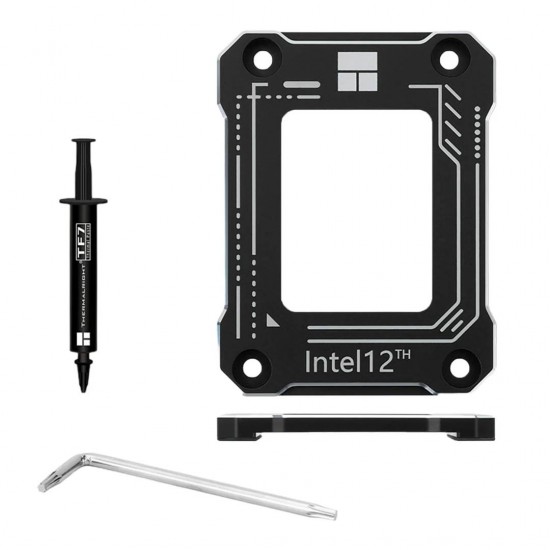 Thermalright LGA1700-BCF Black V2 CPU Anti-Bend Fixer Intel 12 13 14 Gen Anti-Bend Fixing Fixture Intel CPU Corrective Fixing Bracket LGA17XX Corrective CPU Bender LGA1700 Full Fit Fixer with Thermalpast.